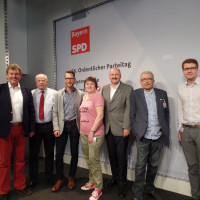 Unsere Delegierten v.l.n.r. Harald Schneider, Werner Baur, Sven Gottschalk, Susanne Gesell, Bernd Rützel, Uwe Lambinus und Felix Fleckenstein
