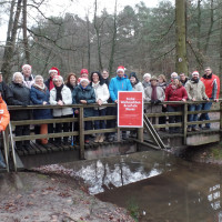 Unsere Wandergruppe auf dem Brückchen über dem Altenbach